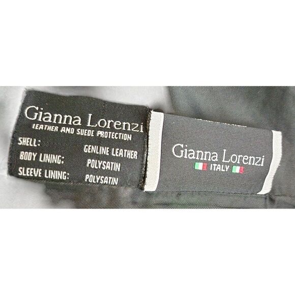 Gianna Lorenzi Leather Motorcycle Jacket Womens Size XS Black Lambskin - Picture 5 of 7